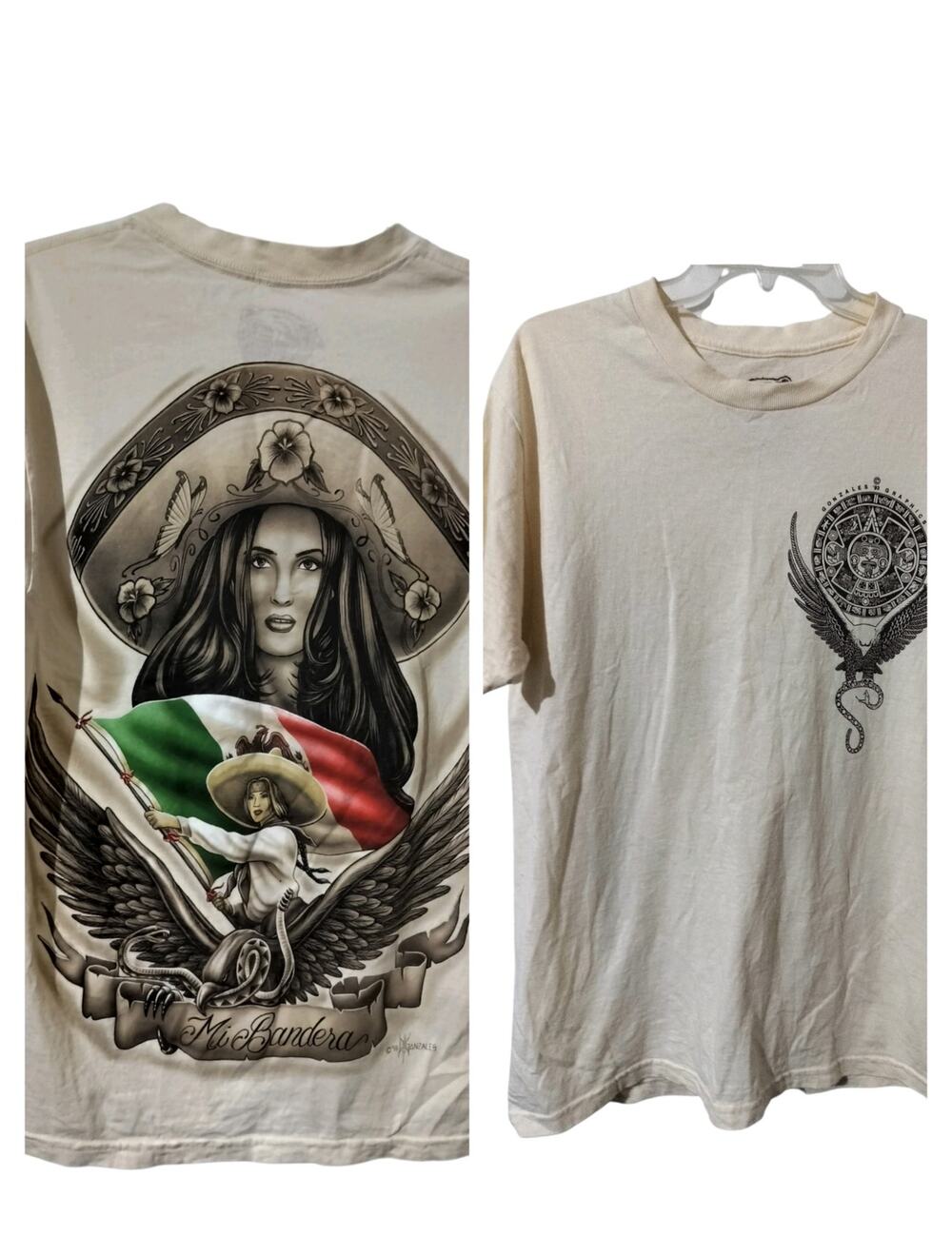M1311)DGA Mi Bandera Gonzales Graphic Short Sleeve Tee Medium